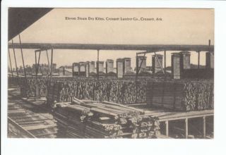 Crossett Lumber Company Kilns Arkansas AR Old Postcard