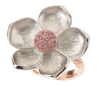 Dweck Diamonds Sterling & Pink Sapphire Magnolia Ring —