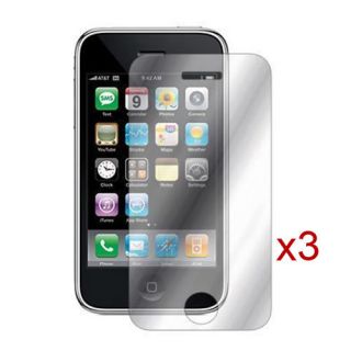 3x mirror lcd crystal clear screen protector cover for apple iphone 4