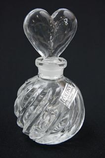 Colony Lead Crystal Perfume Bottle with Heart Stopper