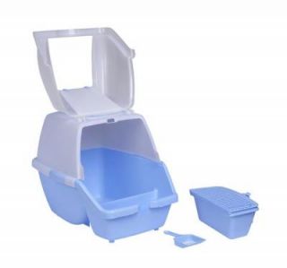 Pawhut Easy Clean Cat Hooded Litter Box with Pan Scoop and Entry Grate