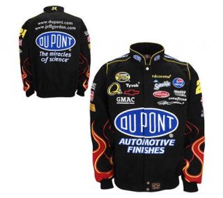 NASCAR Jeff Gordon DuPont Black Twill Uniform Jacket —