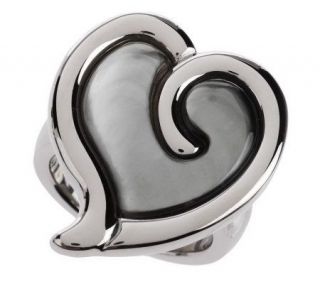 Steel by Design Mother of Pearl Heart Ring —