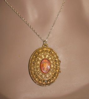 Wonderful CORDAY Vintage CAMEO Perfume Locket Necklace Pendant