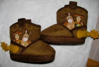 Disney Toy Story Infant Cowboy Boot Slippers Boys Size Toddler 5 6