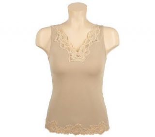 Breezies Curve & Contour By Flexees Shaping Lace Cami w/UltimAir