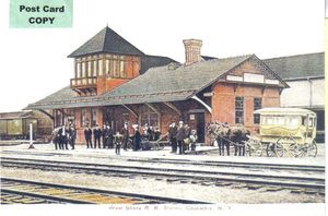  Shore Railroad Depot Train Station at Coxsackie Greene Co NY