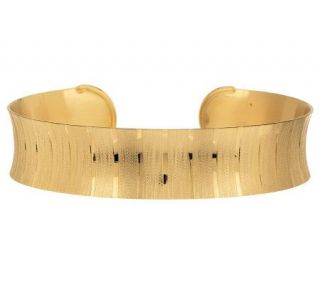 Veronese 18K Clad Satin Finished Striped Cuff 