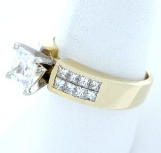 Princess vs Diamond Invisible Setting Engagement Ring Mount 14k Gold