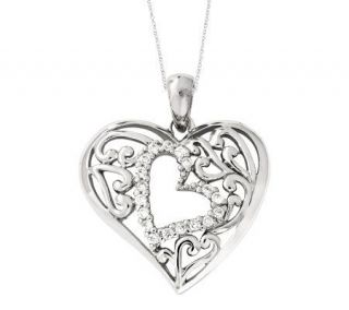 Sentimental Expressions Sterling 18 Forever Heart Necklace   J310590