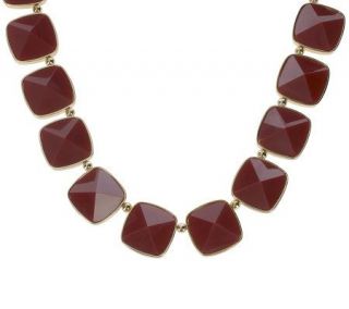 Luxe Rachel Zoe Faceted Peaked Stone Necklace   J263227