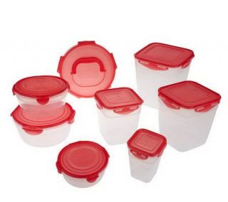 Lock & Lock 8 pc. Nestable Bowl & Canister Storage Set w/Colored Lids 