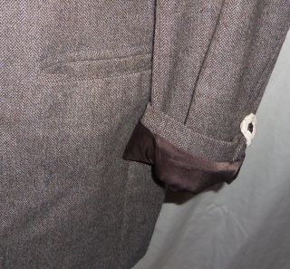 Vtg Harris Tweed Scottish Wool Blazer Jacket Upcycled Steampunk Custom