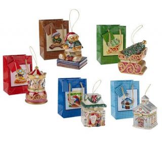 Mr. Christmas Customer Choice Set of 5 4 Porcelain MusicalOrnament