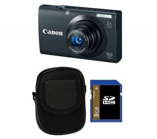 Canon PowerShot A3400 IS 16MP Digital Camera Kit w/8GB SD Card