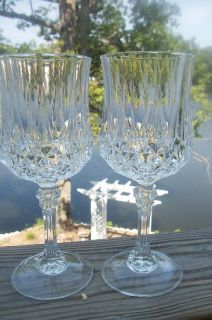 Lead Crystal Diamond Cut Wine Glasses