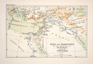  Mesopotamia Severus Parthians Roman Egypt Arabia Map Crete