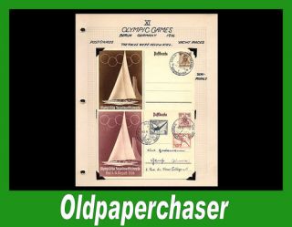  1936 German Olympic Postal Stationary Collection