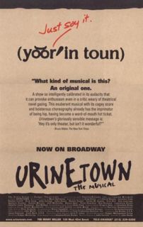 Original Broadway Cast Poster Urinetown John Cullum