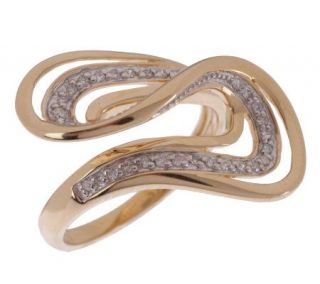 Diamond Accent Swirl Design Ring 14K Gold —