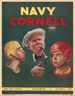 Navy vs Cornell Football 1948 Vintage Poster Print