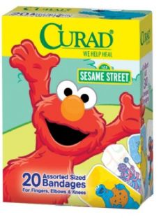 Curad Sesame Street Bandages Assorted Colors Box of 20