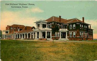 Corsicana Texas TX 1910 Odd Fellows Orphans Home Vintage Postcard