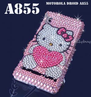  Droid 1 A855 Rhinestones Crystal Glitter Bling Phone Case Cover Skin