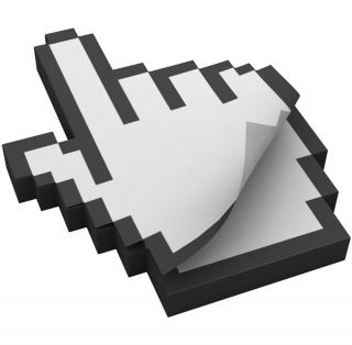 Retro Pointer Finger Cursor Icon Pixel Mouse USB PC Computer Geek