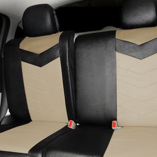 Synthetic Leather Semi   Custom Car Seat Covers 40 60 full split