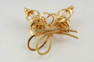 vintage costume jewelry purple gold rhinestone austria flower brooch