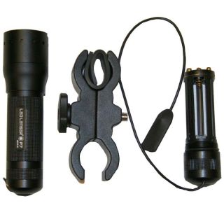 CREE LED LENSER P7 KIT Flashlight Torch GUN Rifle Mount Press Switch 4