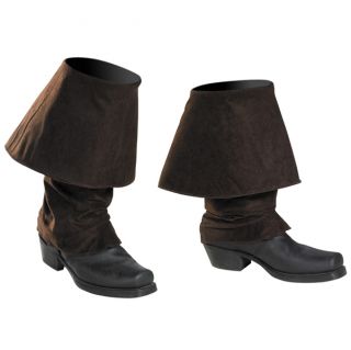 Adult Jack Sparrow Brown Pirate Costume Boot Covers Tops