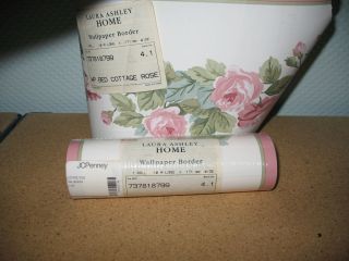  in Package Laura Ashley Cottage Rose Wallpaper Border Plus Partial Rol