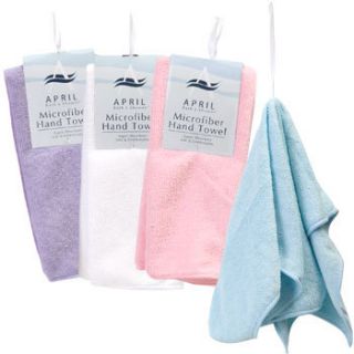 Microfiber Ultra Soft Hand Towel Purple Blue Pink White