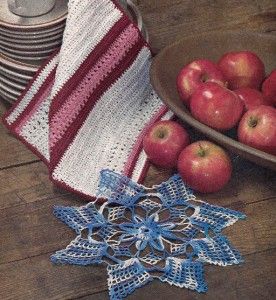 89M Crochet Patterns for Handy Dishcloth Mesh Star Doily