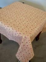 New Designer Tablecloth 72x52 Smal Floral Print Beautiful Handcrafted