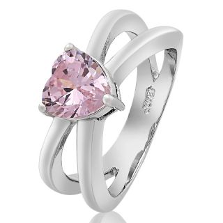 Heart Cut Pink Sapphire Topaz Ring Women Dress Jewelry Size 6 M