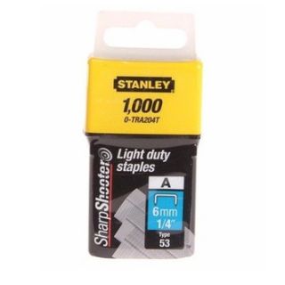 Stanley Light Duty Narrow Crown Staples 1 4 in 1 000 Pack TRA204T New