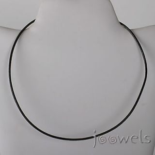 16 2mm Black Leather Necklace Cord Lobster Claw Clasps