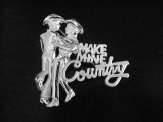 new country music pin dance silver pin line dancing