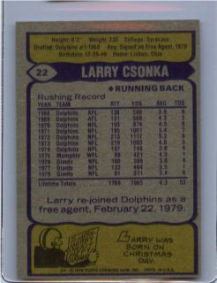1979 Topps FB 22 Larry Csonka Giants