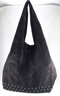 Cynthia Vincent Studded Grocery Bag Black Handbag NWT