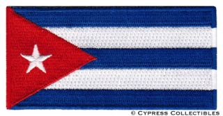 Cuba Flag Embroidered Iron on Patch Emblem Cuban Havana Applique Fidel