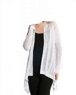  Market Womens White Drop Stitch Coverup Cardigan Size XL NWT