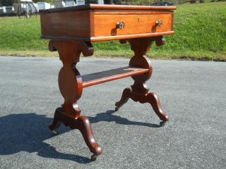 Antique American Walnut Handmade Neoclassical Desk or Stand Virginia