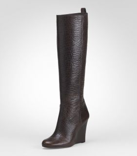 Tory Burch DABNEY COCONUT Figueira TALL WEDGE ZIPPER BOOTS US 6 36.5 8