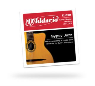 Dáddario EJ83M Gypsy Jazz Silver WND Strings Med 11 45