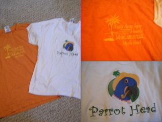 Two Womens Jimmy Buffett Shirts Margaritaville and Parrothead NICE