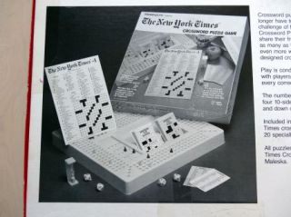 The New York Times Crossword Puzzle Board Game Waddingtons 1985